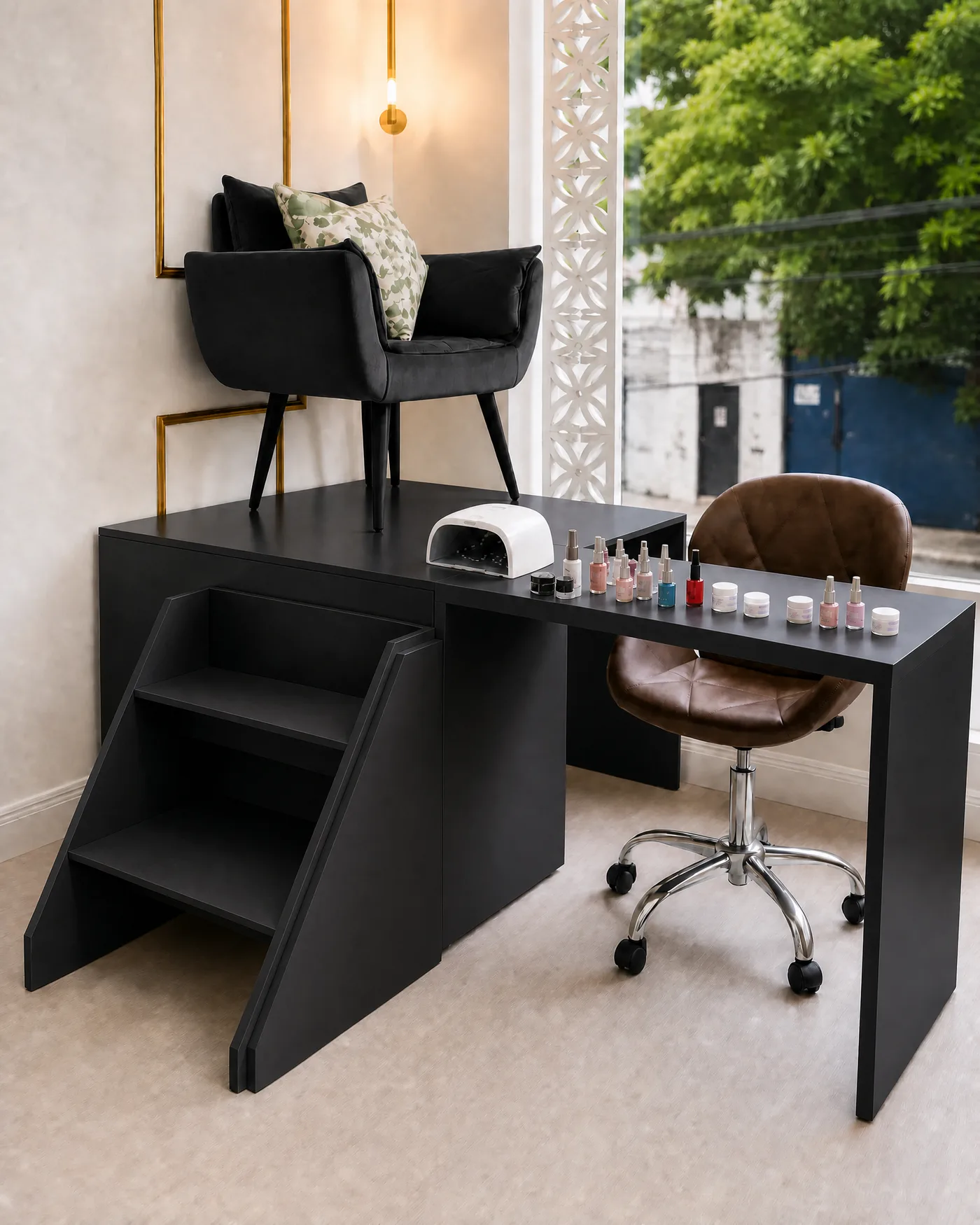 Mesa Manicure Elegance Pro Preta